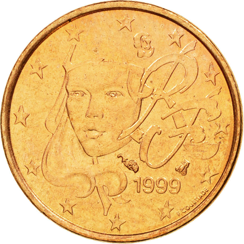 France, Euro Cent, 1999, MS(63), Copper Plated Steel, Gadoury:1., KM:1282