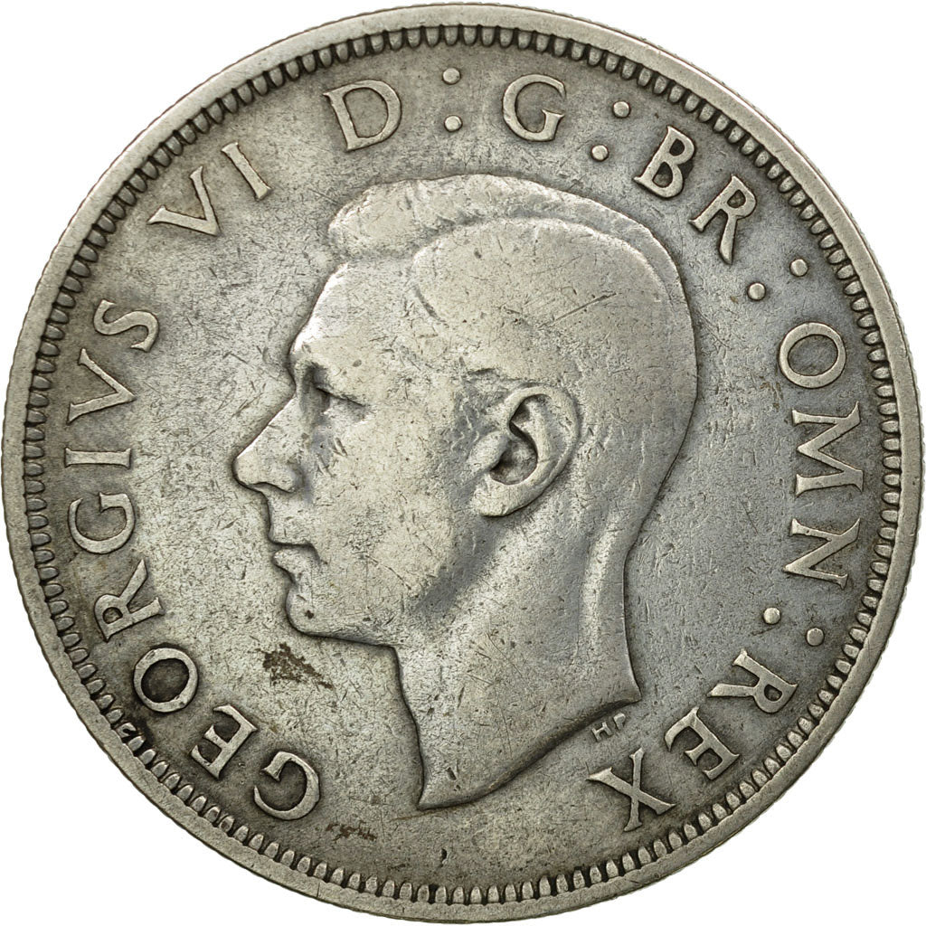 Coin, Great Britain, George VI, 1/2 Crown, 1939, EF(40-45), Silver, KM:856
