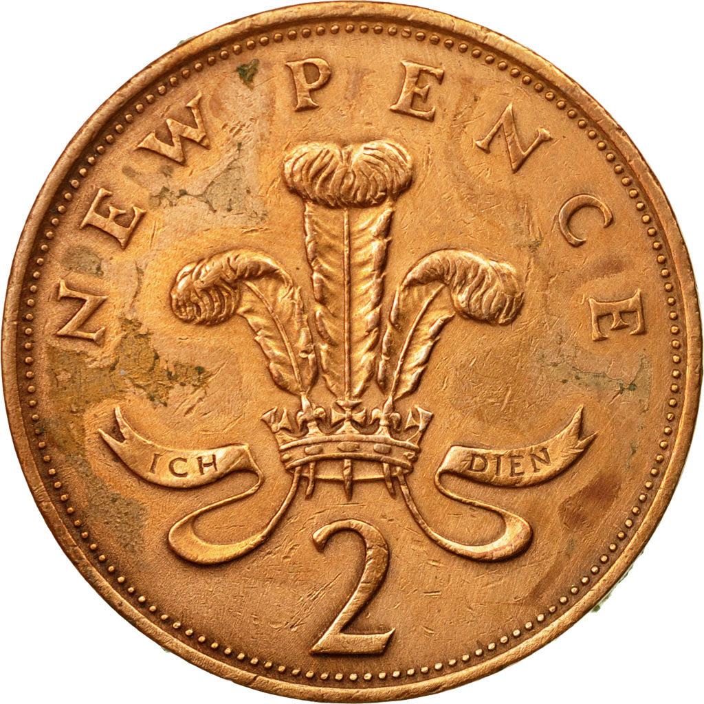 Coin, Great Britain, Elizabeth II, 2 New Pence, 1981, EF(40-45), Bronze, KM:916