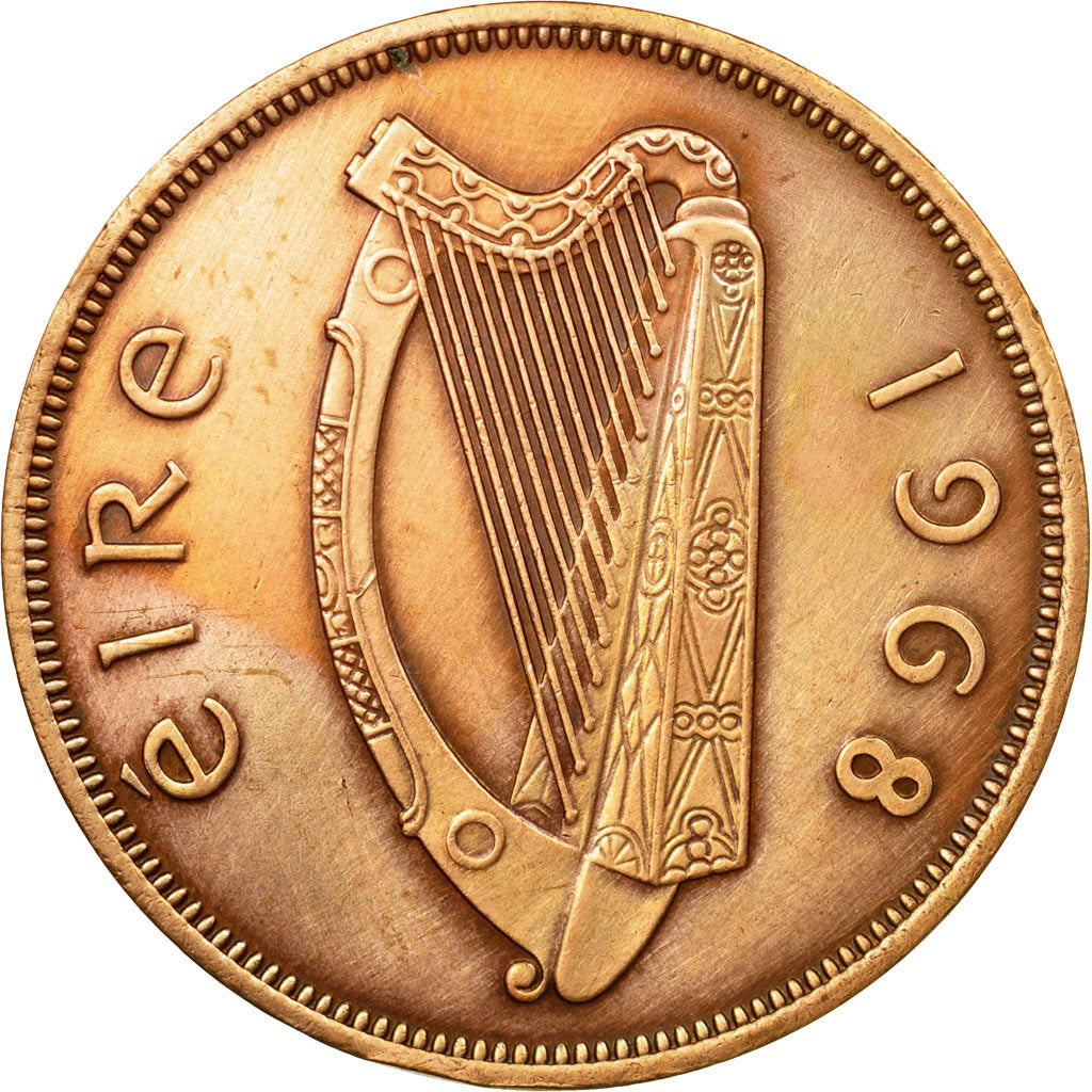 Coin, IRELAND REPUBLIC, Penny, 1968, EF(40-45), Bronze, KM:11