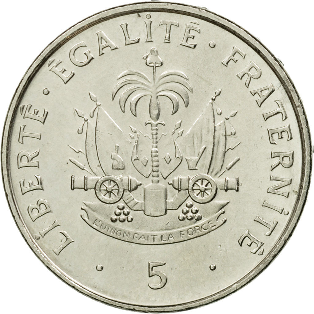 Coin, Haiti, 5 Centimes, 1997, EF(40-45), Nickel plated steel, KM:154a
