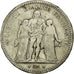 Moneda, Francia, Hercule, 5 Francs, 1849, Bordeaux, BC+, Plata, Gadoury:683