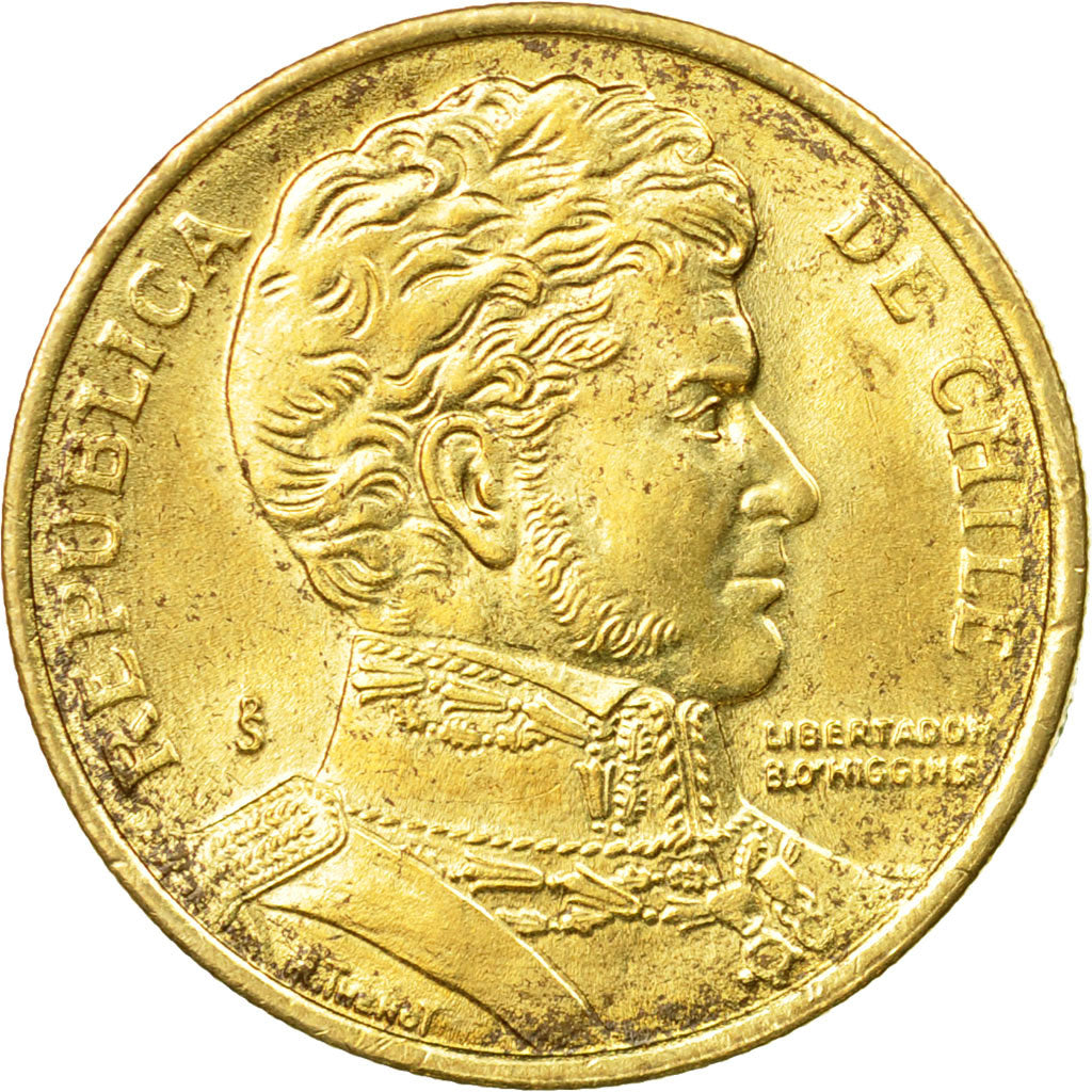 Coin, Chile, 10 Pesos, 1992, Santiago, AU(55-58), Aluminum-Bronze, KM:228.2
