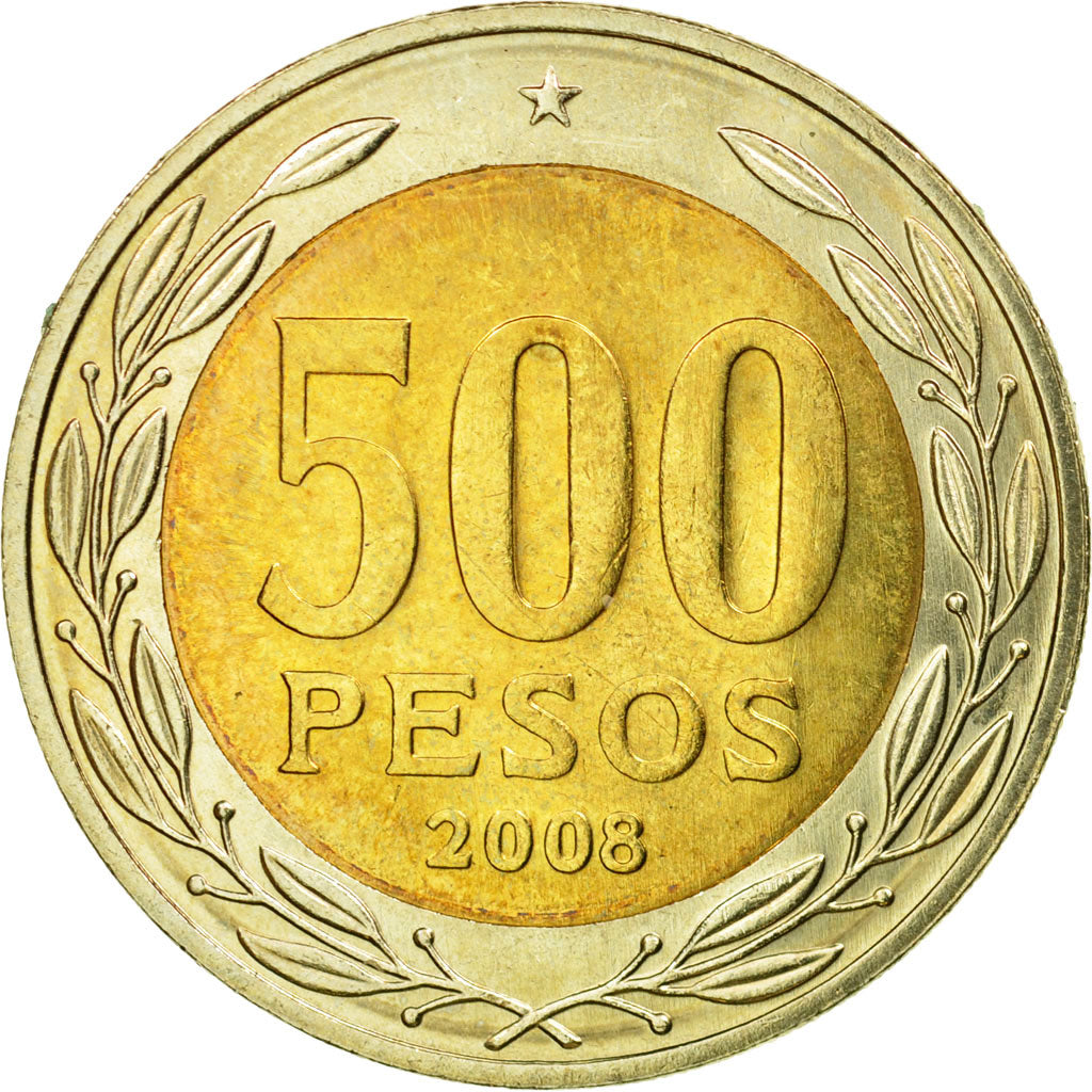 Coin, Chile, Cardinal Raul Silva Henriquez, 500 Pesos, 2008, Santiago