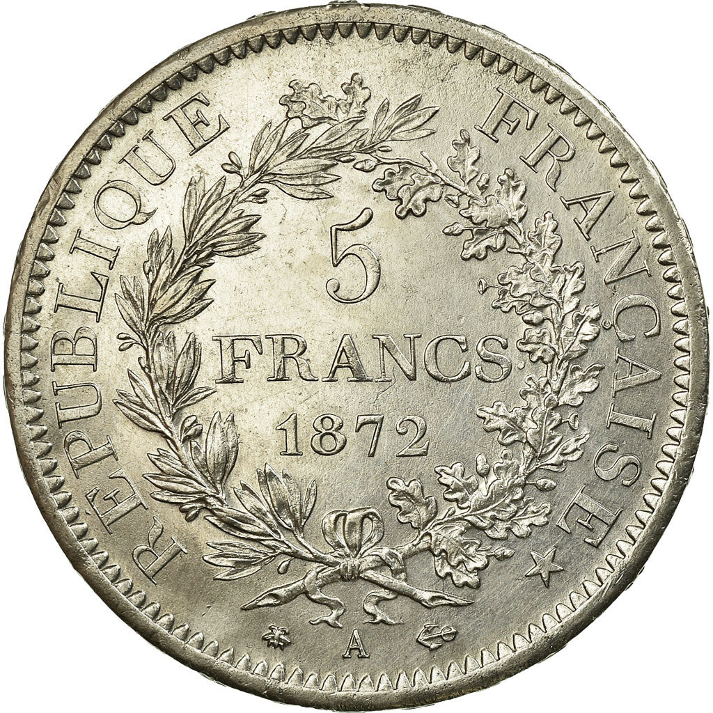 Coin, France, Hercule, 5 Francs, 1872, Paris, AU(55-58), Silver, KM:820.1