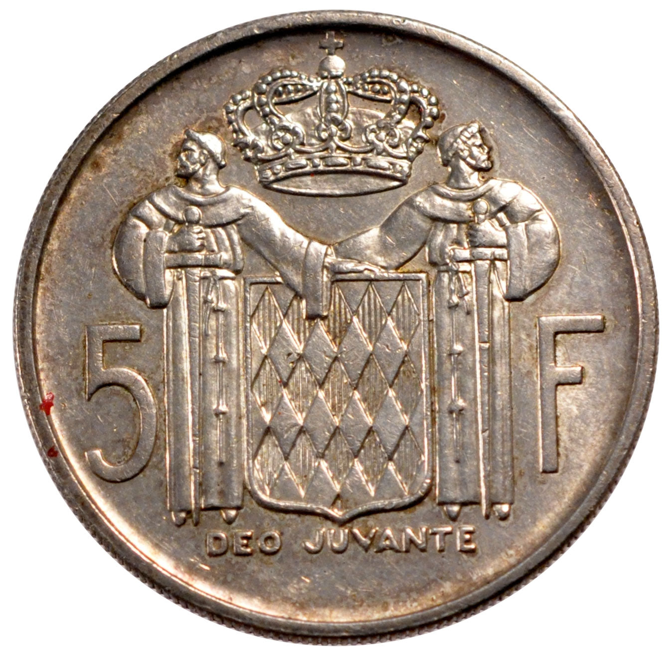 MONACO, 5 Francs, 1960, KM #141, AU(55-58), Silver, Gadoury #152, 12.00