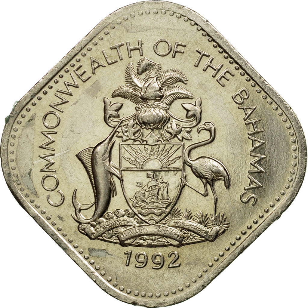 Moneta, Bahamas, Elizabeth II, 5 Cents, 1992, Franklin Mint, SPL-, Rame-nichel