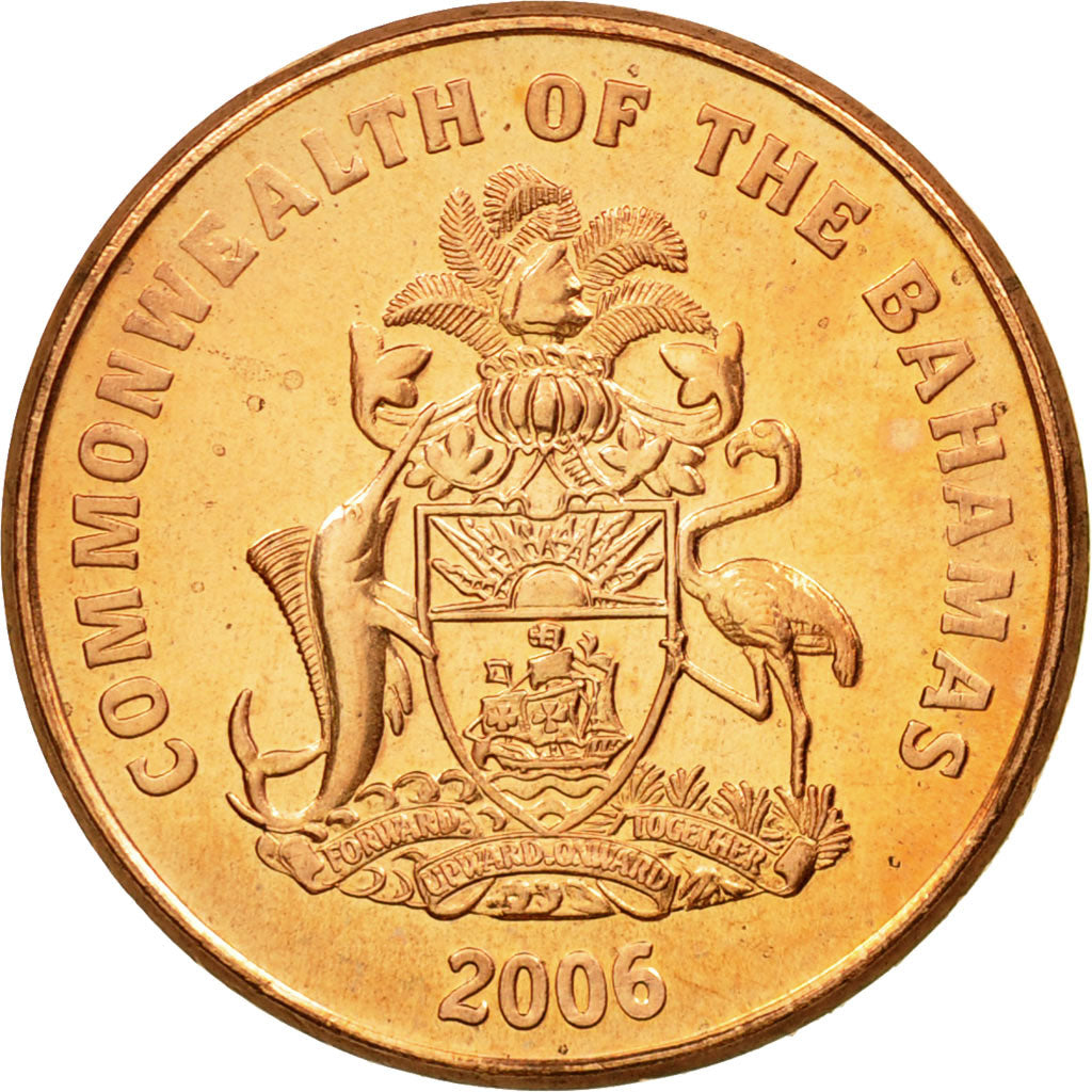 Münze, Bahamas, Elizabeth II, Cent, 2006, VZ, Copper Plated Zinc, KM:218.1