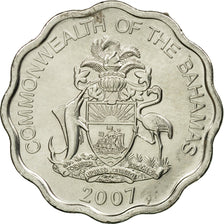 Coin, Bahamas, Elizabeth II, 10 Cents, 2007, EF(40-45), Copper-nickel, KM:219