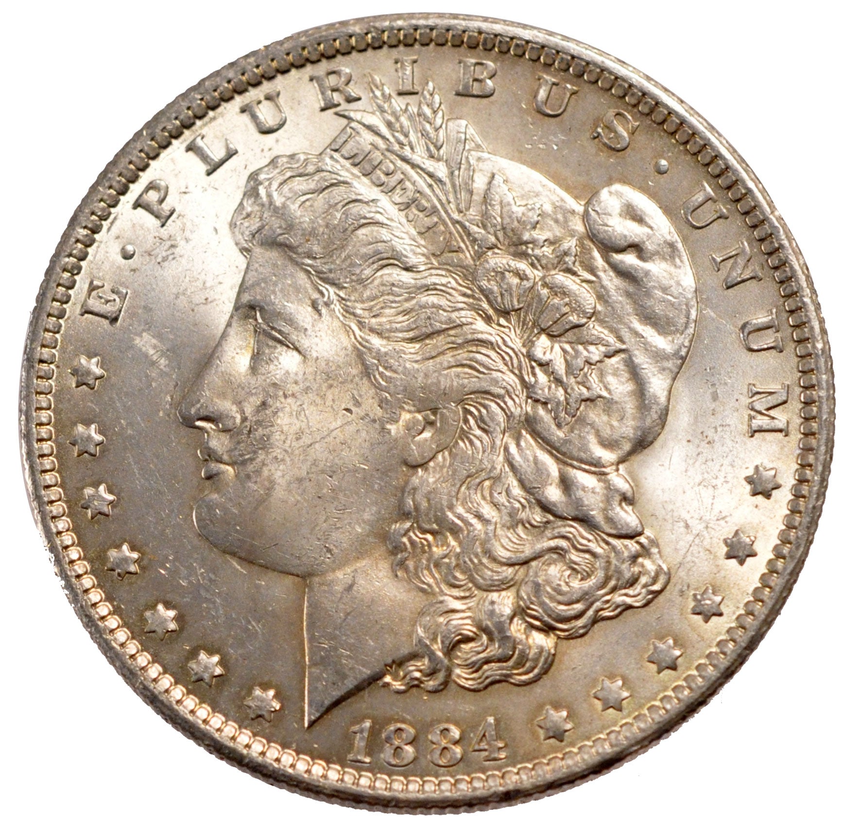 UNITED STATES, Morgan Dollar, Dollar, 1884, U.S. Mint, KM #110, AU(55-58),...