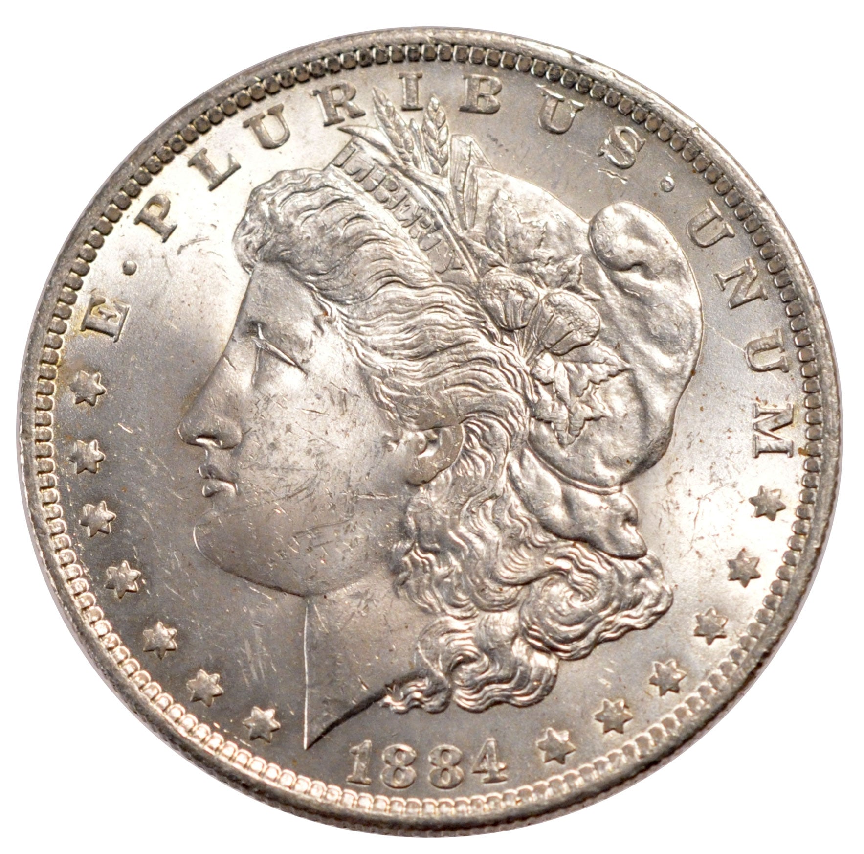 UNITED STATES, Morgan Dollar, Dollar, 1884, U.S. Mint, KM #110, AU(55-58),...