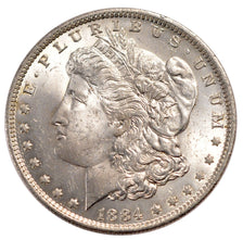 UNITED STATES, Morgan Dollar, Dollar, 1884, U.S. Mint, KM #110, AU(55-58),...