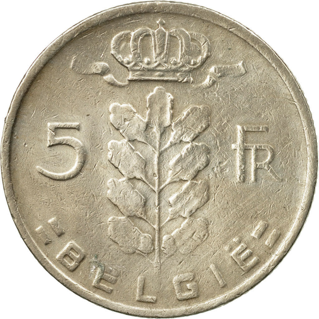Coin, Belgium, 5 Francs, 5 Frank, 1967, EF(40-45), Copper-nickel, KM:135.1