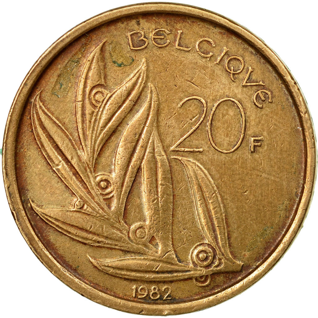 Coin, Belgium, 20 Francs, 20 Frank, 1982, VF(30-35), Nickel-Bronze, KM:159