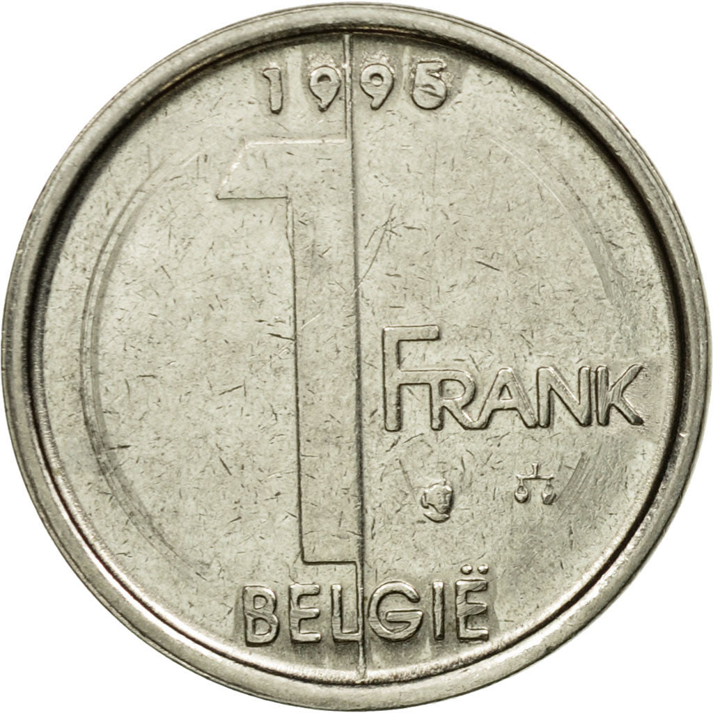 Münze, Belgien, Albert II, Franc, 1995, SS, Nickel Plated Iron, KM:188
