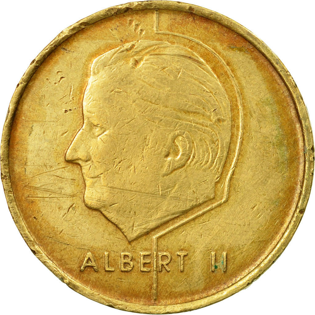 Moneda, Bélgica, Albert II, 5 Francs, 5 Frank, 1998, Brussels, MBC, Aluminio -