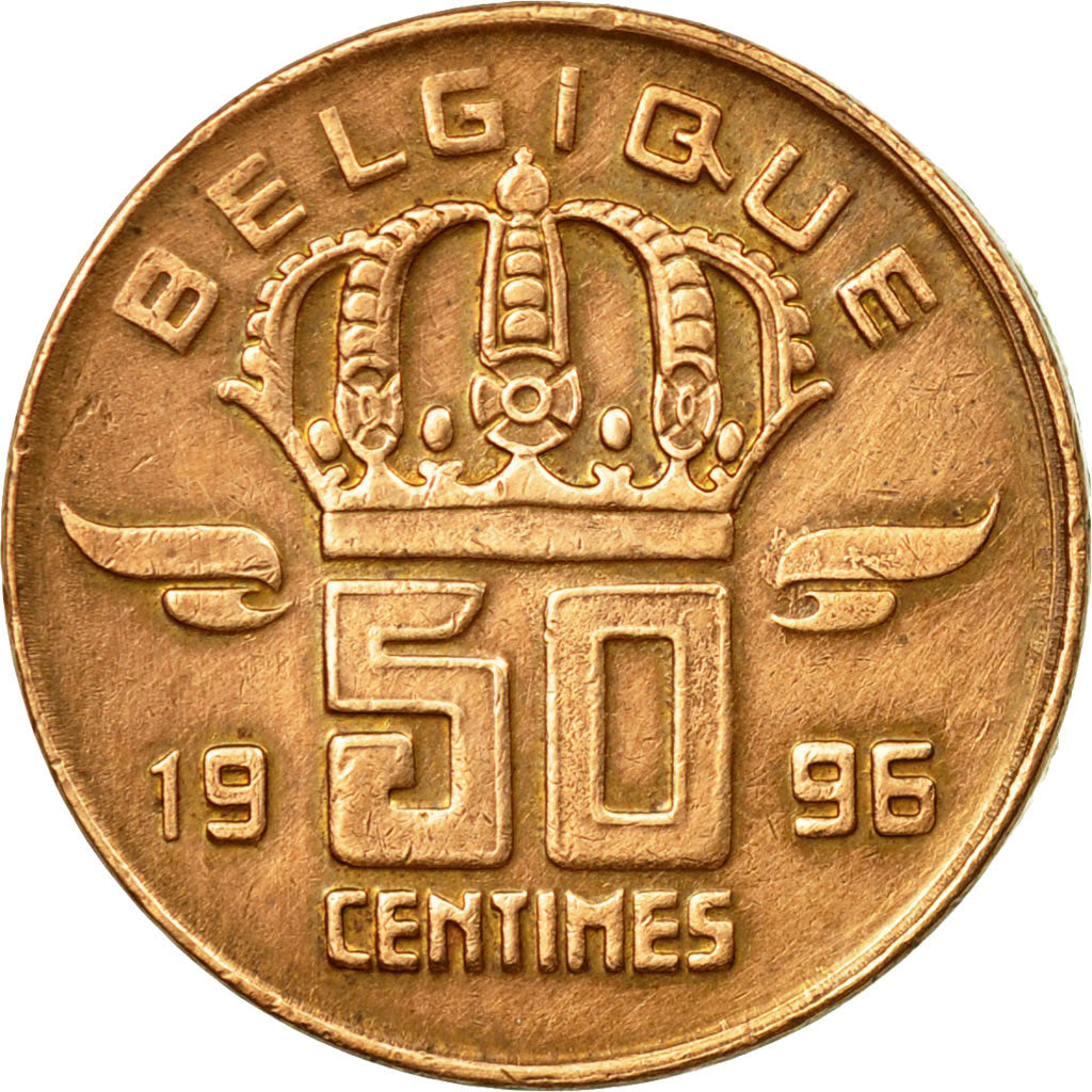 Münze, Belgien, Baudouin I, 50 Centimes, 1996, SS, Bronze, KM:148.1