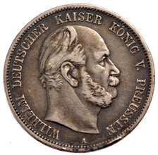 GERMAN STATES, 5 Mark, 1875, Berlin, KM #503, VF(30-35), Silver, 27.48