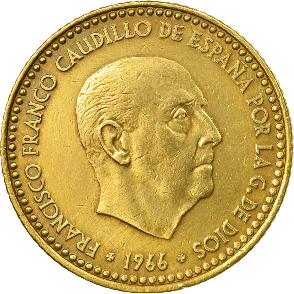 Coin, Spain, Francisco Franco, caudillo, Peseta, 1975, EF(40-45)