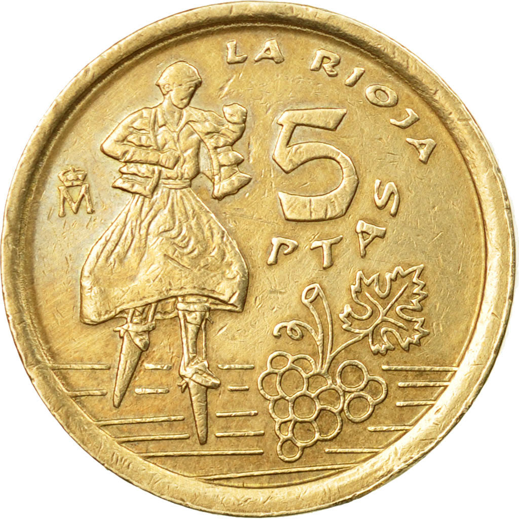 Coin, Spain, Juan Carlos I, La Rioja, 5 Pesetas, 1996, Madrid, EF(40-45)