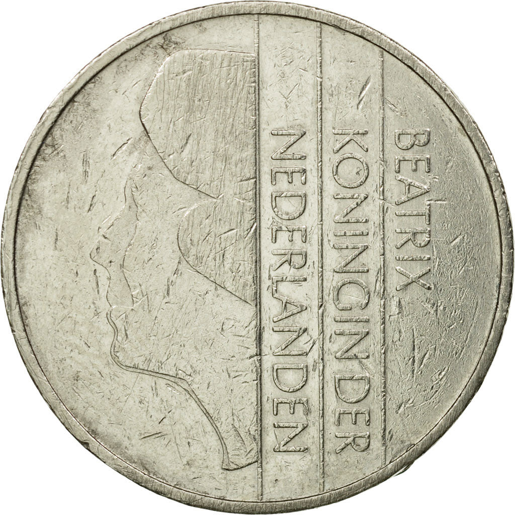 Coin, Netherlands, Beatrix, 2-1/2 Gulden, 1988, VF(20-25), Nickel, KM:206