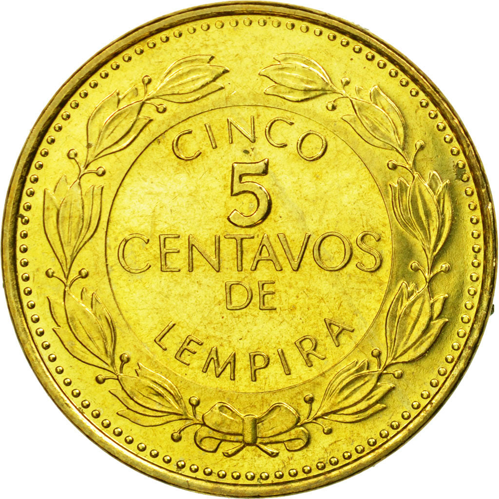 Coin, Honduras, 5 Centavos, 2005, EF(40-45), Brass, KM:72.4