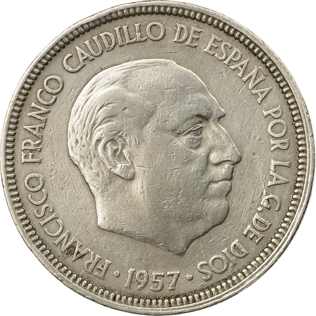 Monnaie, Espagne, Caudillo and regent, 5 Pesetas, 1962, TTB, Copper-nickel