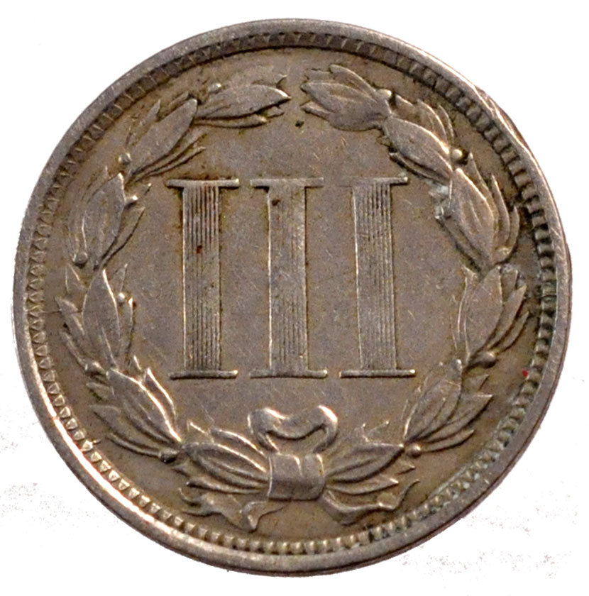 UNITED STATES, Nickel 3 Cents, 1867, U.S. Mint, KM #95, EF(40-45),...