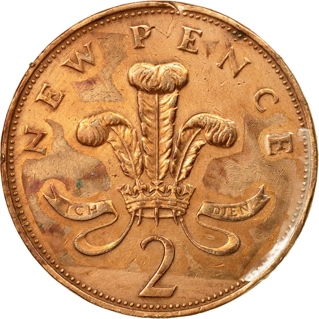 Coin, Great Britain, Elizabeth II, 2 New Pence, 1971, EF(40-45), Bronze, KM:916