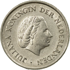 Coin, Netherlands, Juliana, 25 Cents, 1960, EF(40-45), Nickel, KM:183