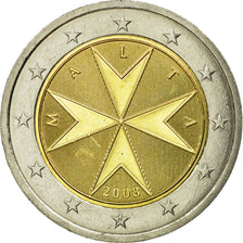 Malta, 2 Euro, 2008, EF(40-45), Bi-Metallic, KM:132