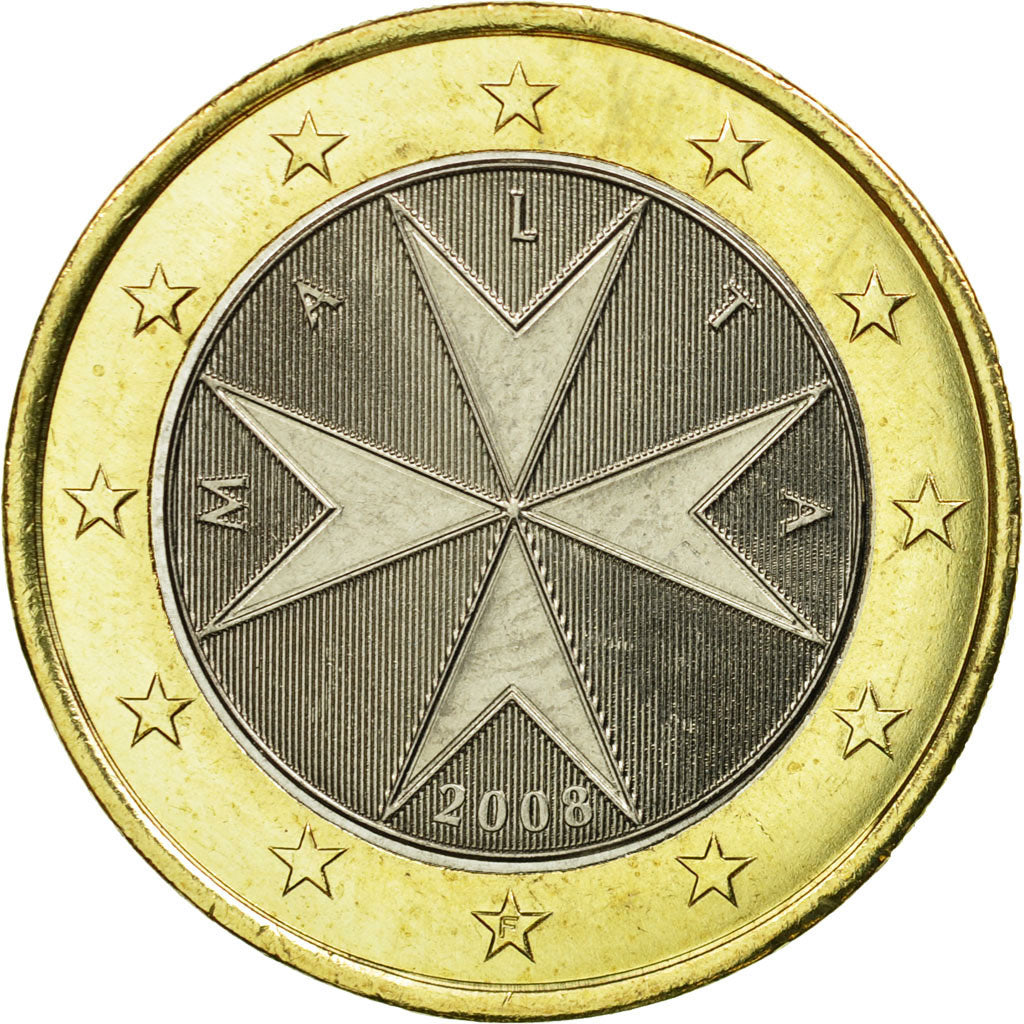 Malta, Euro, 2008, EF(40-45), Bi-Metallic, KM:131