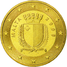 Malta, 50 Euro Cent, 2008, AU(55-58), Brass, KM:130