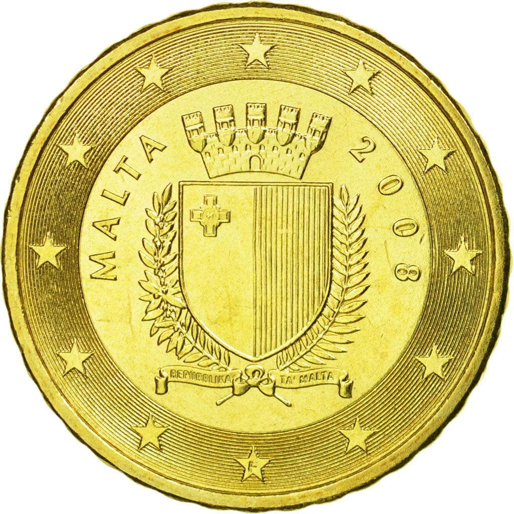 Malta, 10 Euro Cent, 2008, FDC, Ottone, KM:128