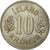 Coin, Iceland, 10 Kronur, 1971, EF(40-45), Copper-nickel, KM:15