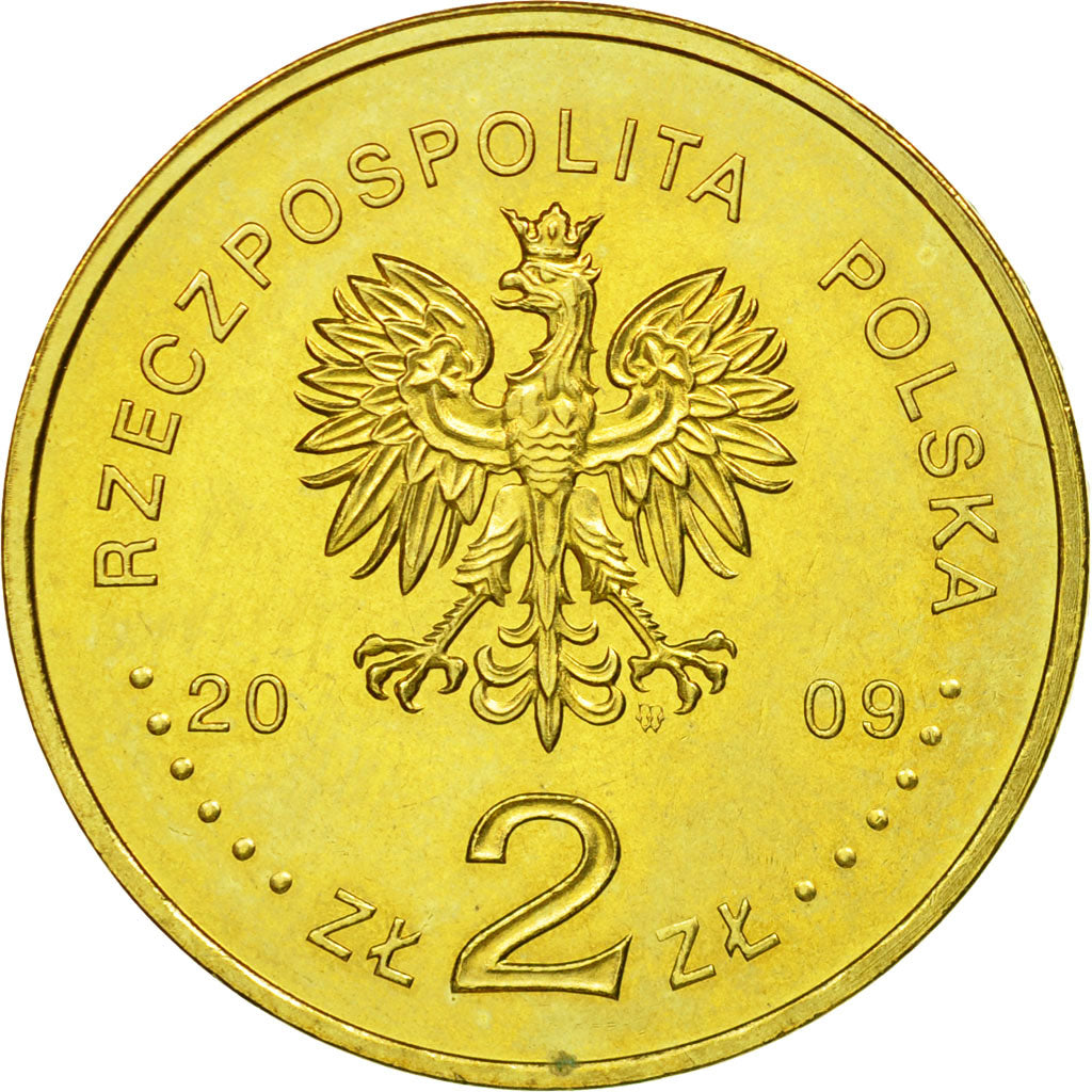 Moneda, Polonia, Liquidation of Lodz Ghetto, 2 Zlote, 2009, Warsaw, MBC, Latón