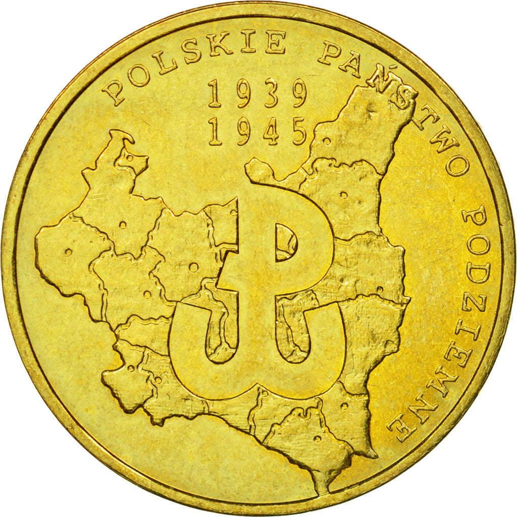 Coin, Poland, Polish Underground, 2 Zlote, 2009, Warsaw, EF(40-45), Brass