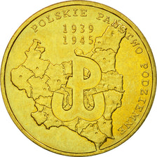 Coin, Poland, Polish Underground, 2 Zlote, 2009, Warsaw, EF(40-45), Brass