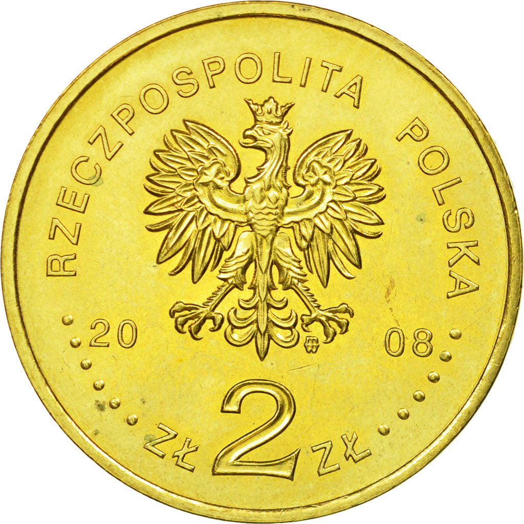Coin, Poland, 450th Anniversary of the Polish Post, 2 Zlote, 2008, EF(40-45)