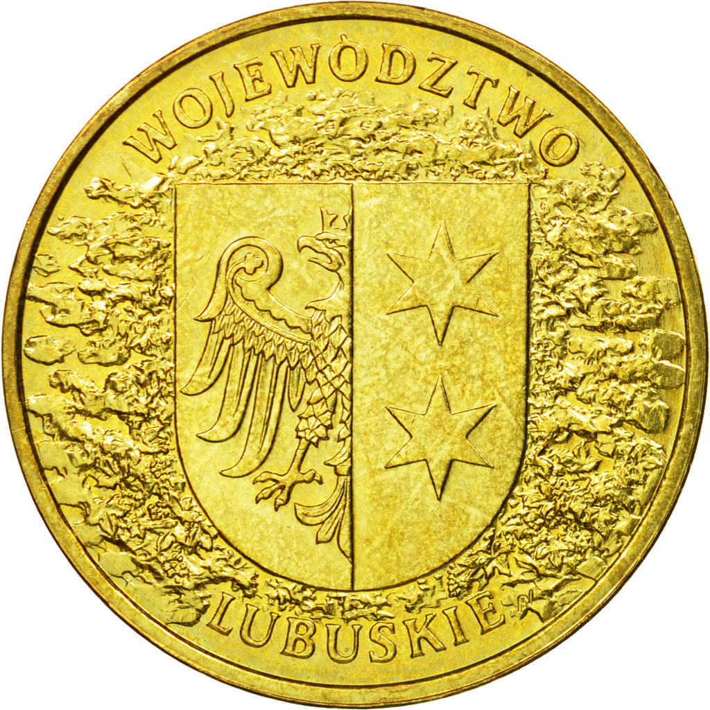 Moneta, Polonia, Lubuskie District, 2 Zlote, 2004, Warsaw, BB, Ottone, KM:486