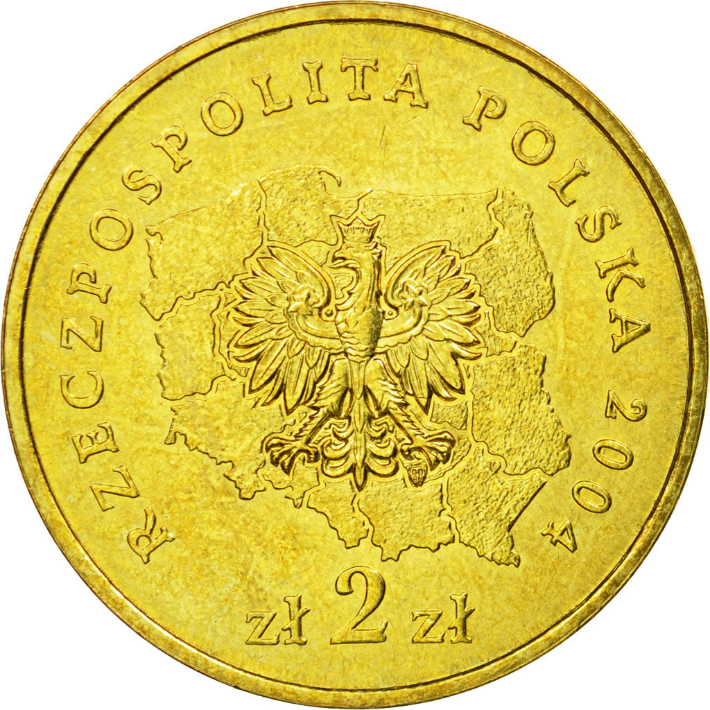 Moneta, Polonia, Lubuskie District, 2 Zlote, 2004, Warsaw, BB, Ottone, KM:486
