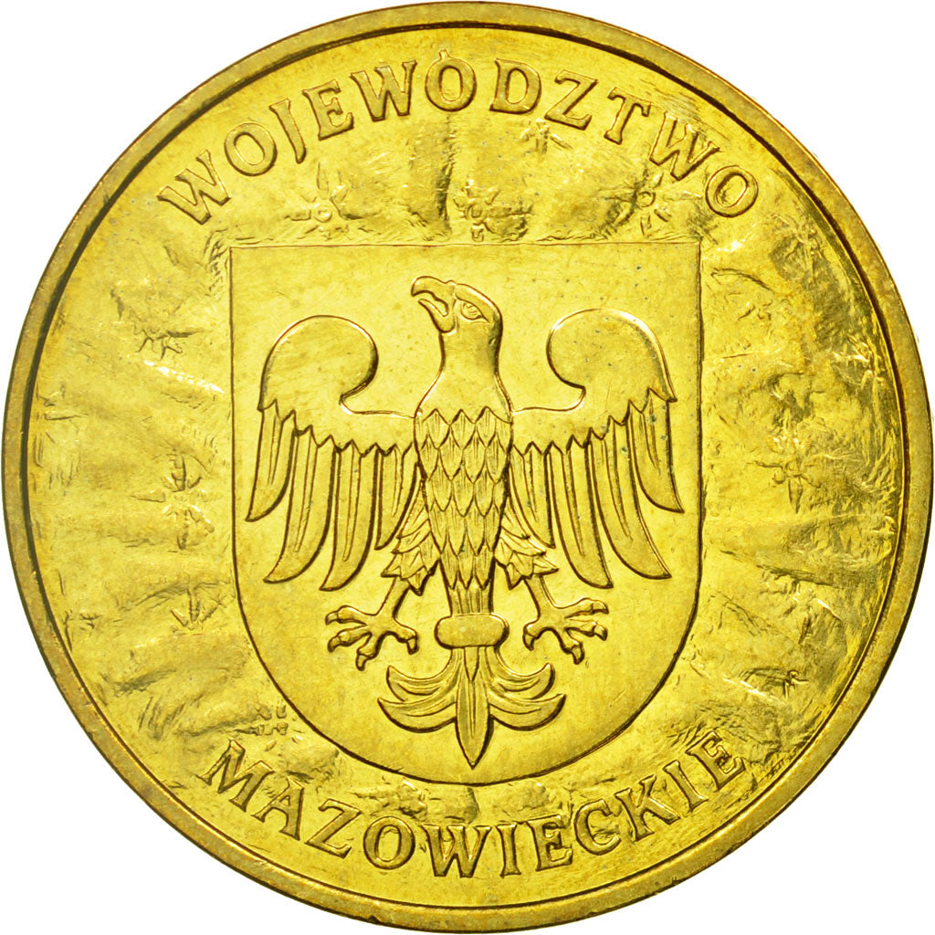 Moneta, Polonia, Mazowieckie District, 2 Zlote, 2004, Warsaw, BB, Ottone, KM:489
