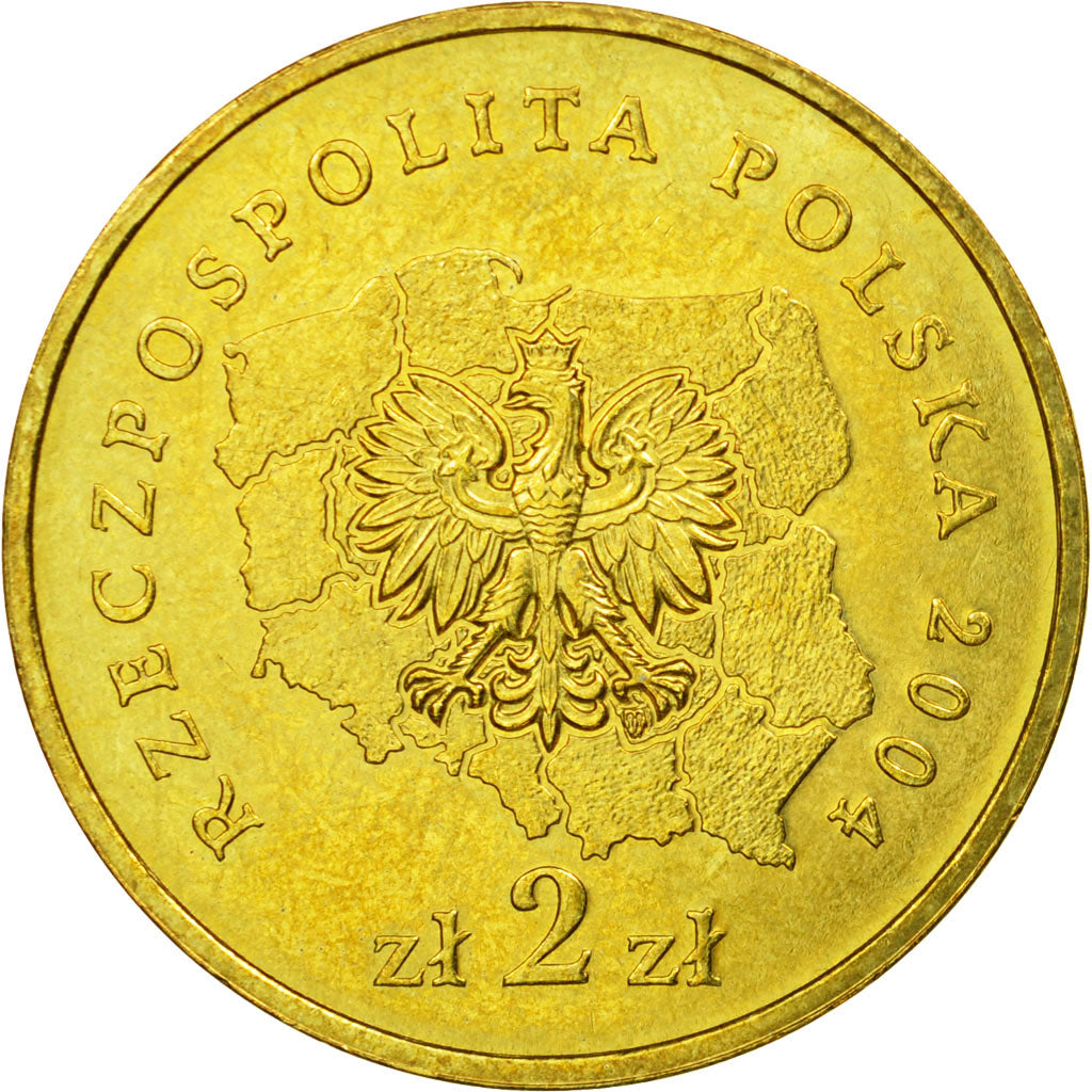 Moneta, Polonia, Mazowieckie District, 2 Zlote, 2004, Warsaw, BB, Ottone, KM:489