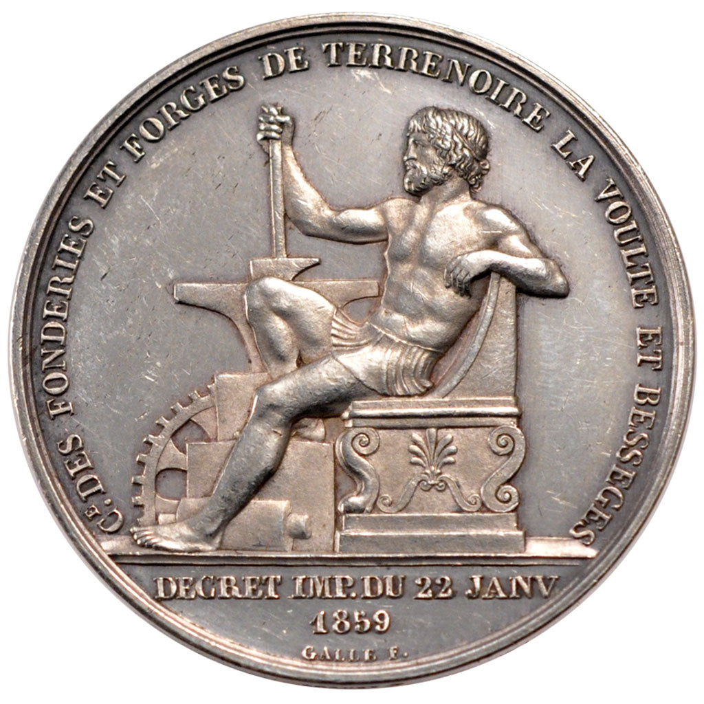 France, Trades, Token, 1859, AU(55-58), Silver, 20.29
