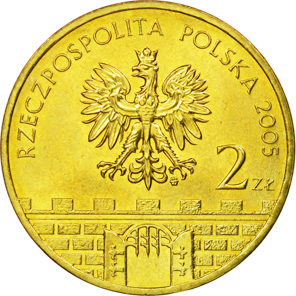 Coin, Poland, 2 Zlote, 2005, EF(40-45), Brass, KM:564