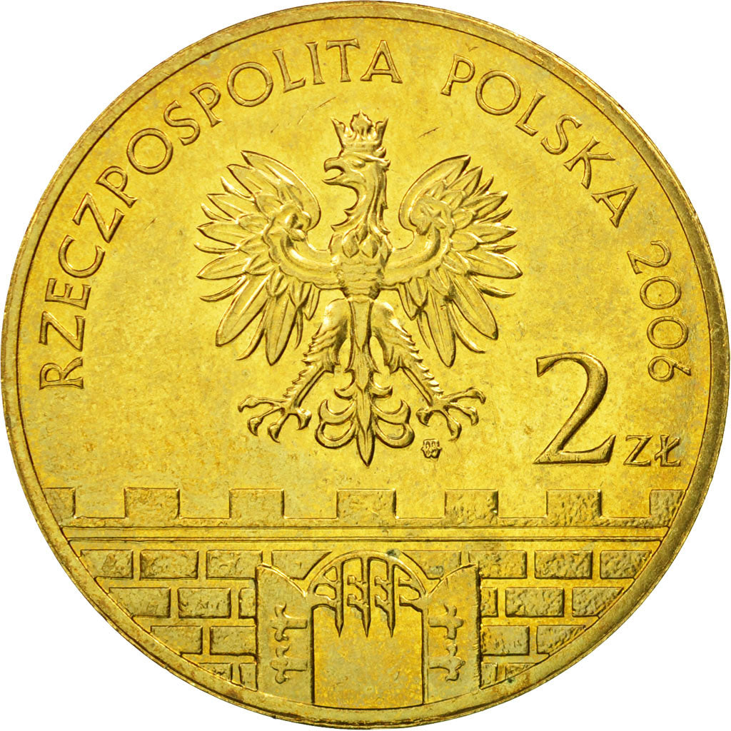 Moneda, Polonia, 2 Zlote, 2006, Warsaw, MBC, Latón, KM:546