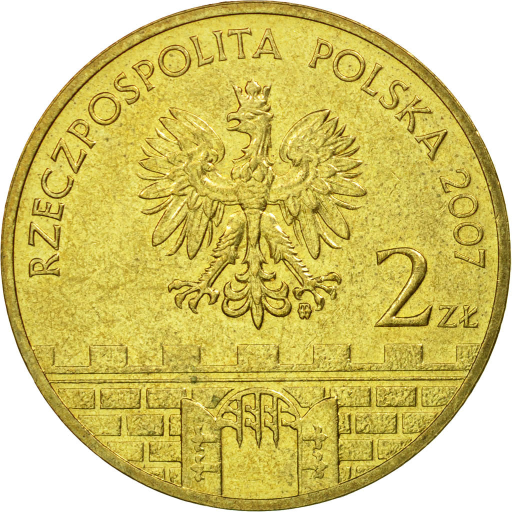 Coin, Poland, 2 Zlote, 2007, Warsaw, EF(40-45), Brass, KM:577