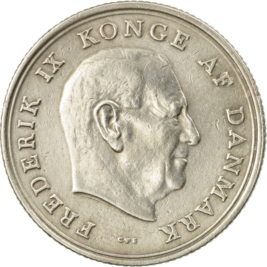 Munten, Denemarken, Margrethe II, Krone, 1963, Copenhagen, ZF, Copper-nickel