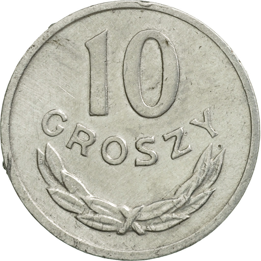 Coin, Poland, 10 Groszy, 1981, Warsaw, VF(30-35), Aluminum, KM:AA47
