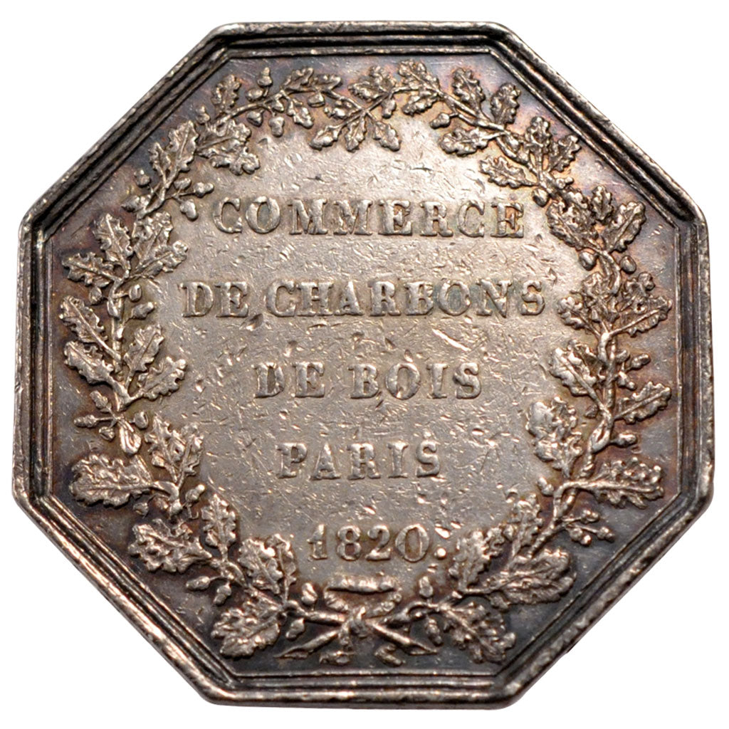France, Trades, Token, 1820, EF(40-45), Silver, 16.67